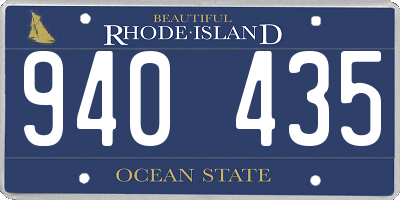 RI license plate 940435