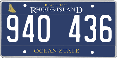 RI license plate 940436