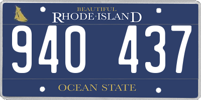 RI license plate 940437