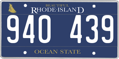 RI license plate 940439