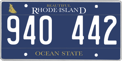 RI license plate 940442