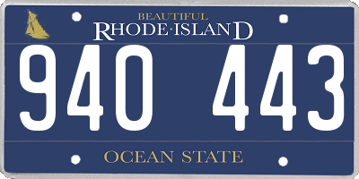 RI license plate 940443