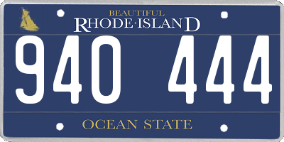 RI license plate 940444