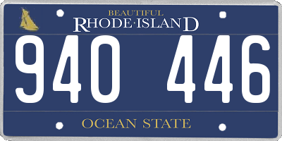 RI license plate 940446