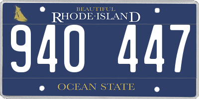 RI license plate 940447