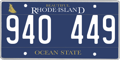 RI license plate 940449