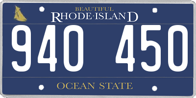 RI license plate 940450