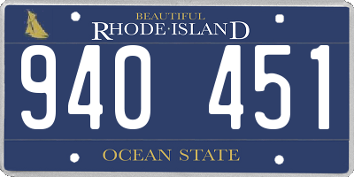 RI license plate 940451