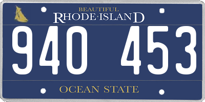 RI license plate 940453