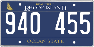 RI license plate 940455