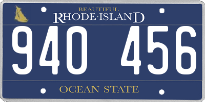 RI license plate 940456