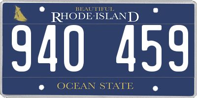 RI license plate 940459