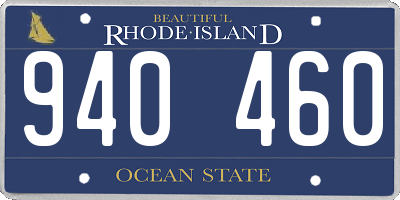 RI license plate 940460