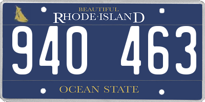 RI license plate 940463
