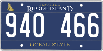 RI license plate 940466
