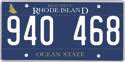 RI license plate 940468