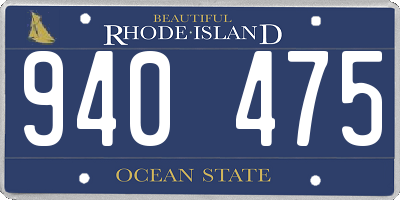 RI license plate 940475