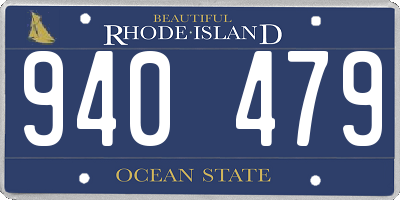 RI license plate 940479
