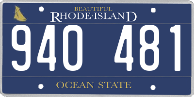 RI license plate 940481