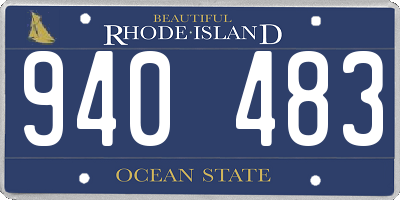 RI license plate 940483