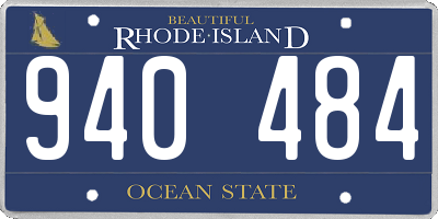 RI license plate 940484