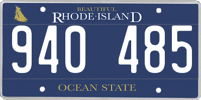 RI license plate 940485