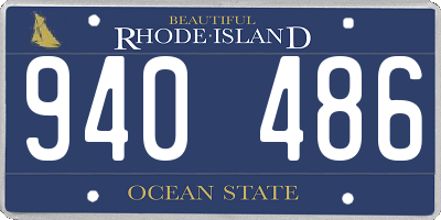 RI license plate 940486