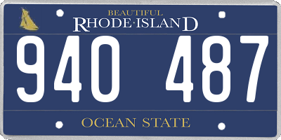 RI license plate 940487