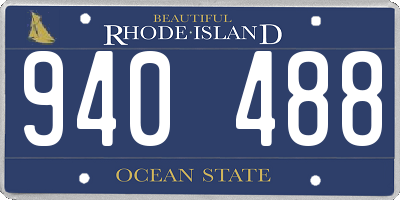 RI license plate 940488