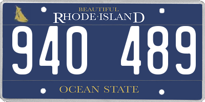 RI license plate 940489
