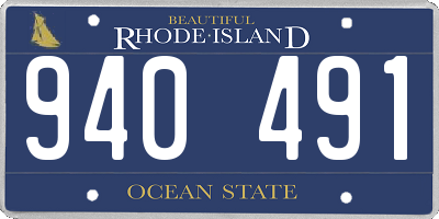 RI license plate 940491