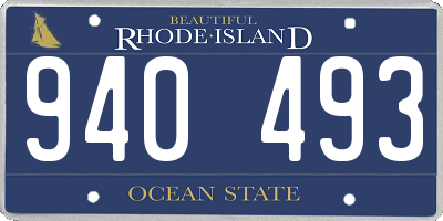 RI license plate 940493