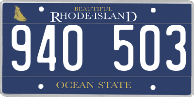 RI license plate 940503