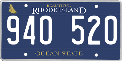 RI license plate 940520