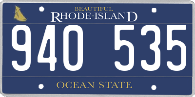 RI license plate 940535