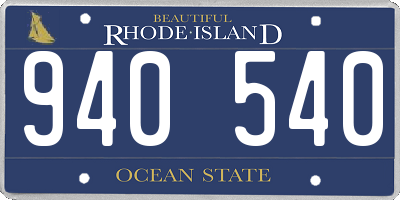 RI license plate 940540