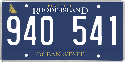 RI license plate 940541