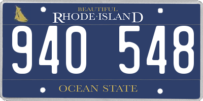 RI license plate 940548