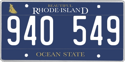RI license plate 940549