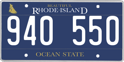 RI license plate 940550