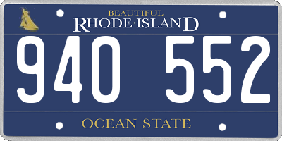 RI license plate 940552