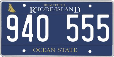 RI license plate 940555