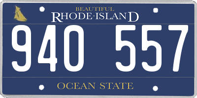 RI license plate 940557