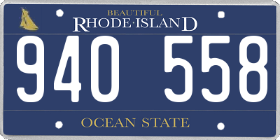 RI license plate 940558