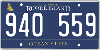 RI license plate 940559