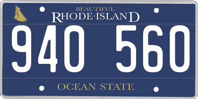 RI license plate 940560