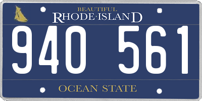 RI license plate 940561