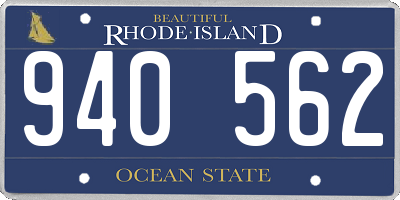 RI license plate 940562