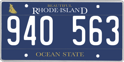 RI license plate 940563