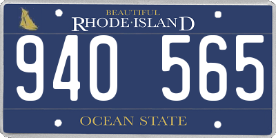RI license plate 940565